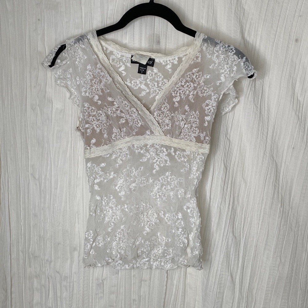 Vintage y2k bebe lace top